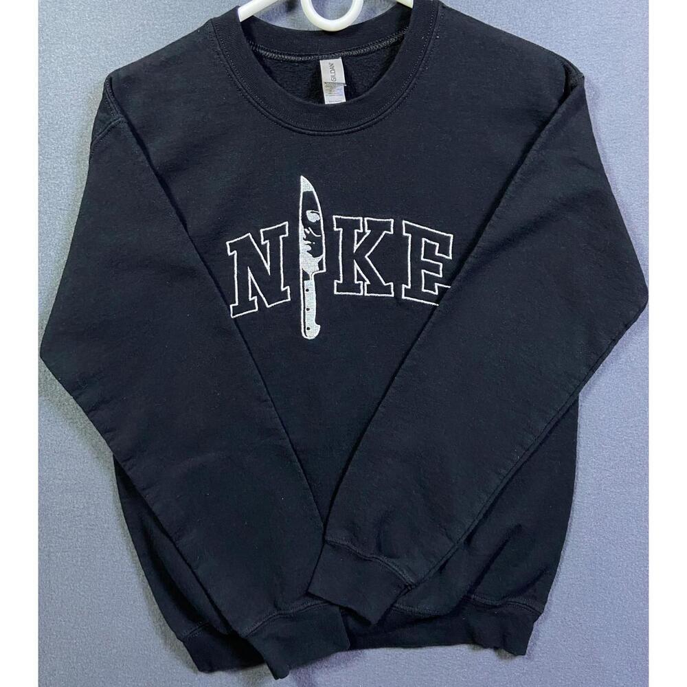 Just Do It Michael Myers Sweatshirt Men's S Knife Horror Halloween Gildan Parody